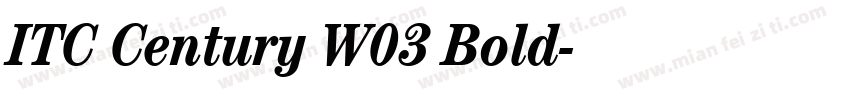 ITC Century W03 Bold字体转换